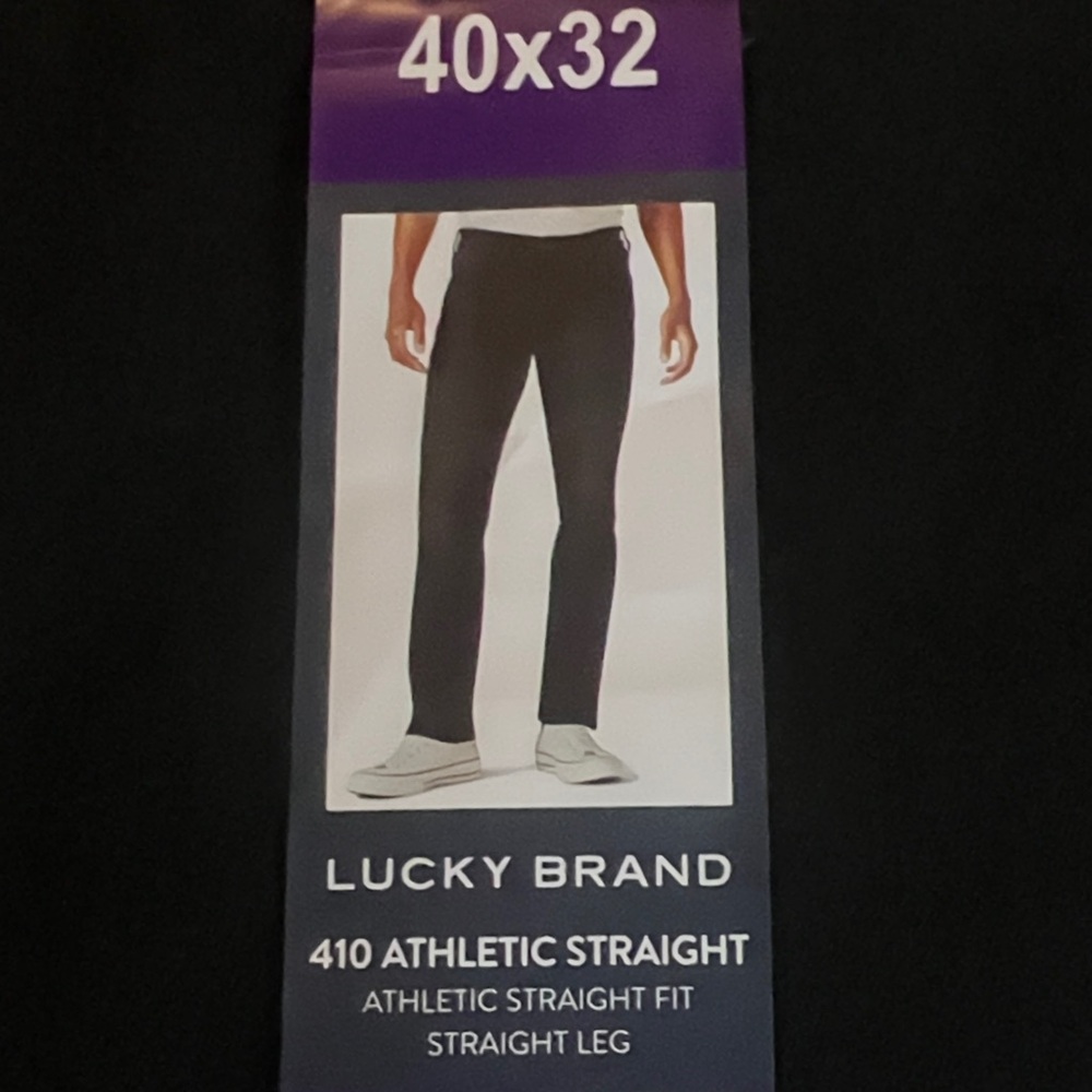 Lucky Brand Men's Straight Jeans 40x32 in Black
